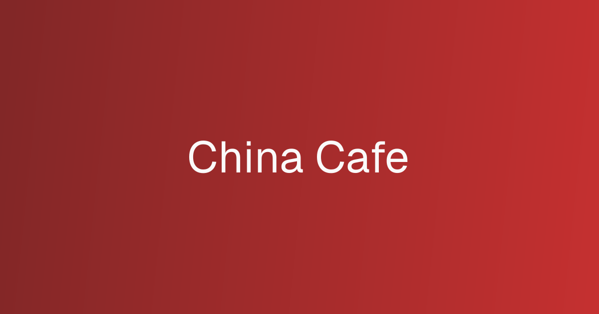 China Cafe cover
